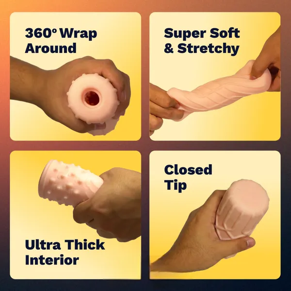 Stroker_For_Men_Textured_Silicone_-Personal_Body_Massager_|_Soft_&_Flexible_Massager