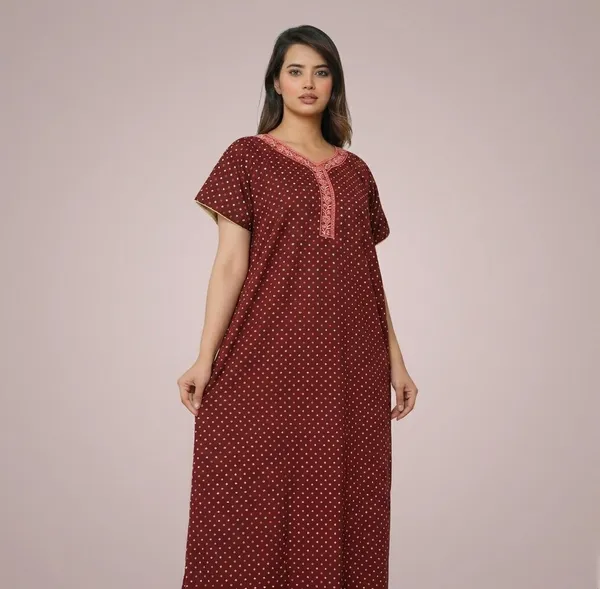 Cotton_Embroidery_Nighty_For_Women