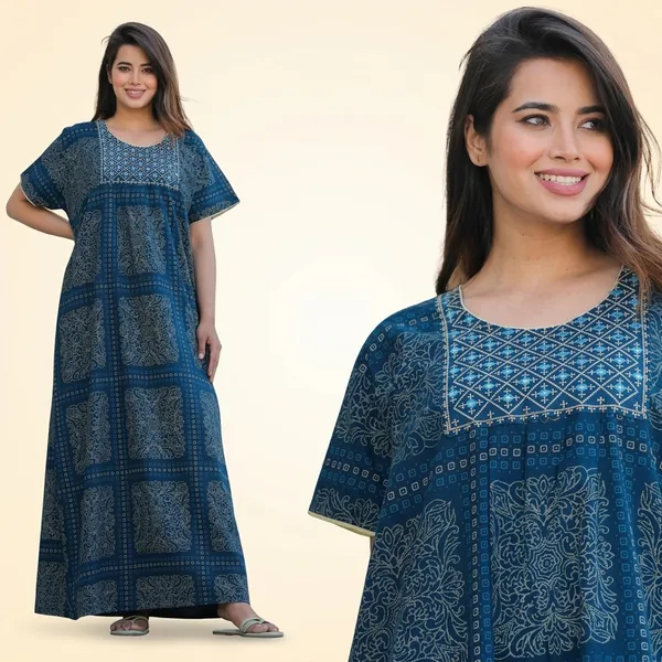 Cotton_Embroidery_Nighty_For_Women