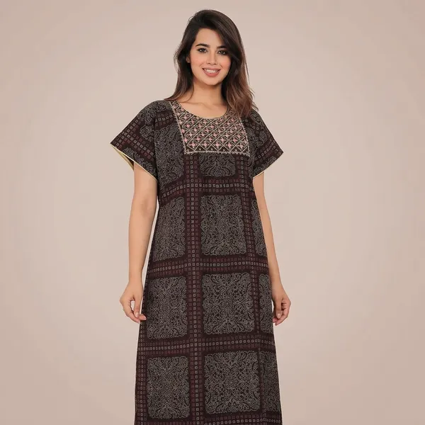 Cotton_Embroidery_Nighty_For_Women