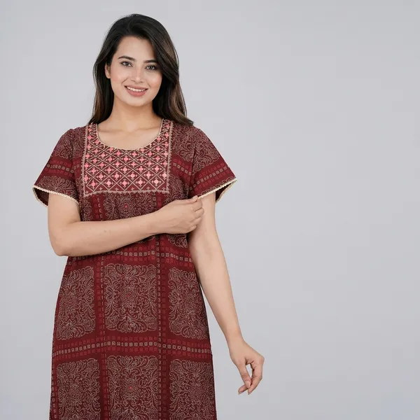 Cotton_Embroidery_Nighty_For_Women