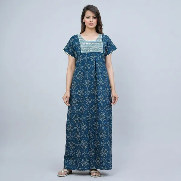 Cotton_Embroidery_Nighty_For_Women
