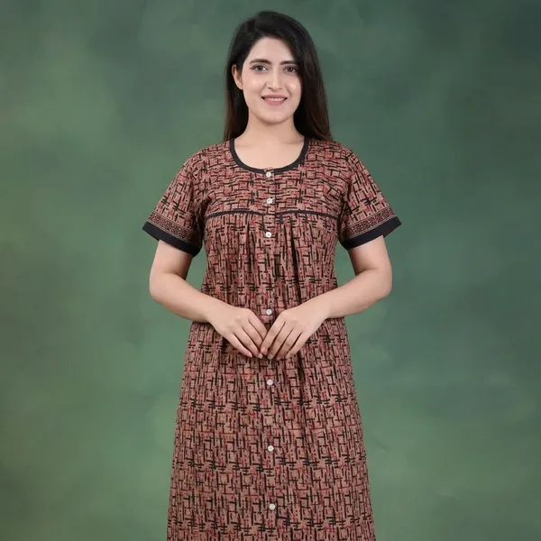 Cotton_Full_Button_Front_Open_Nighty_For_Women