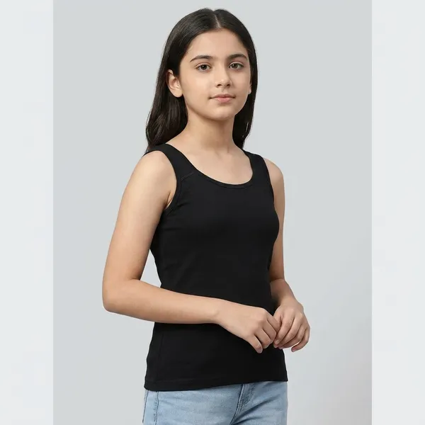 Femimode_Girls_Sando_Tank_Top_Black