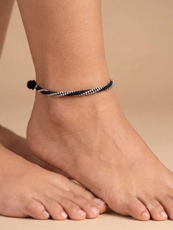 Black_Thread_Anklet_with_Silver_Beads