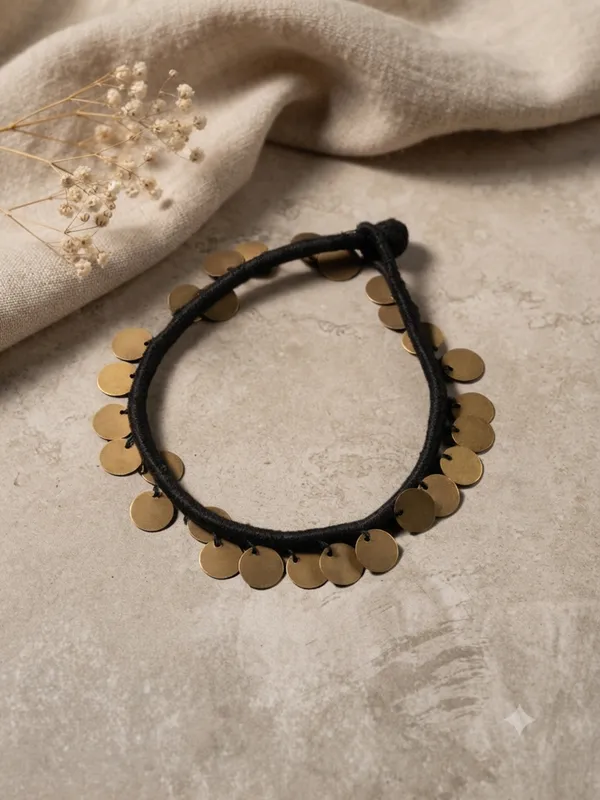 Black_&_Golden_Brass_Anklet_for_Women