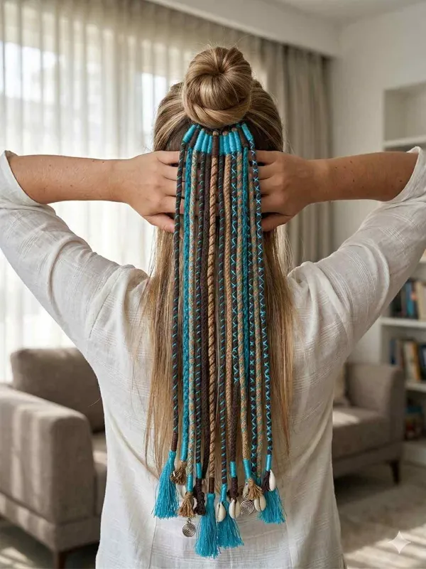 Brown_&_Turquoise_Cotton_Threads_Bohemian_Hair_Strings