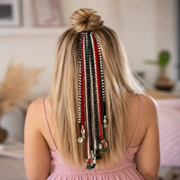 White_&_Red_Cotton_Threads_Bohemian_Hair_Strings