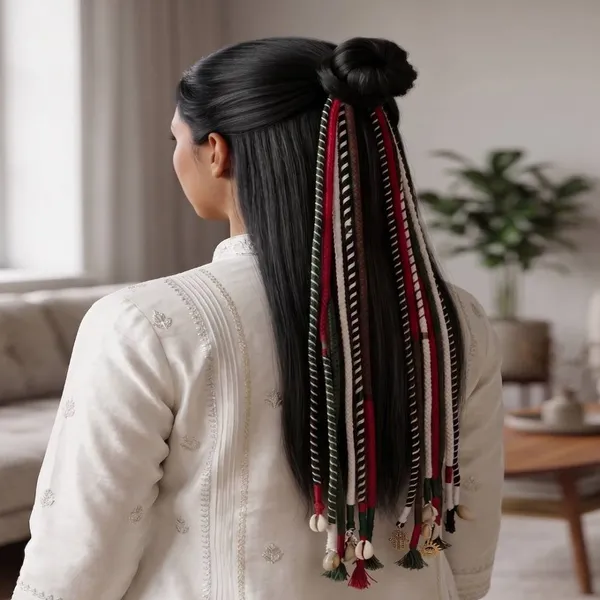 White_&_Red_Cotton_Threads_Bohemian_Hair_Strings