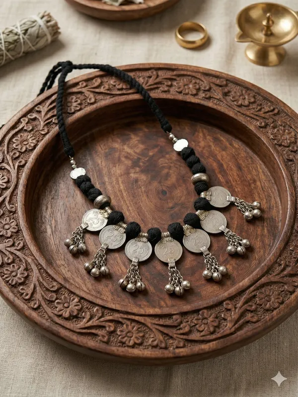 Antique_25_Paise_Coins_Necklace_With_Black_Thread