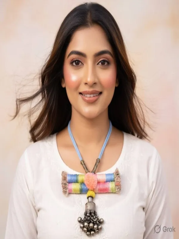 Multicolour_Thread_&_Tribal_Topli_Statement_Necklace_For_Women