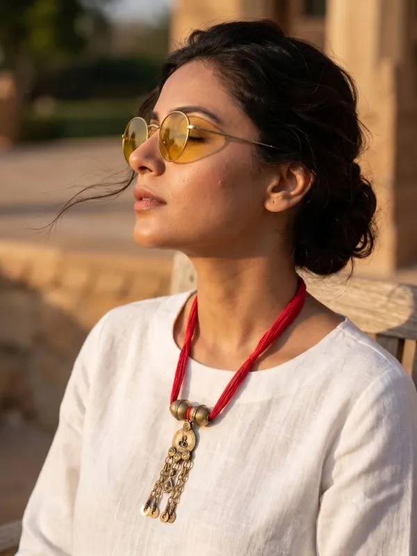 Afghani_Statement_Necklace_In_Red_Threads_For_Women
