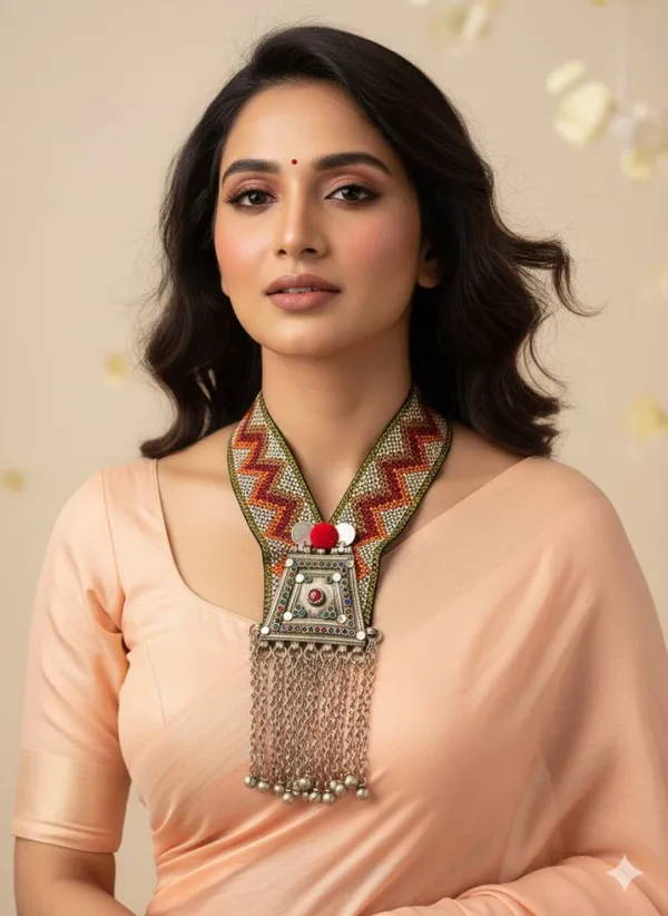 Afghani_Necklace_With_Embroidered_Fabric