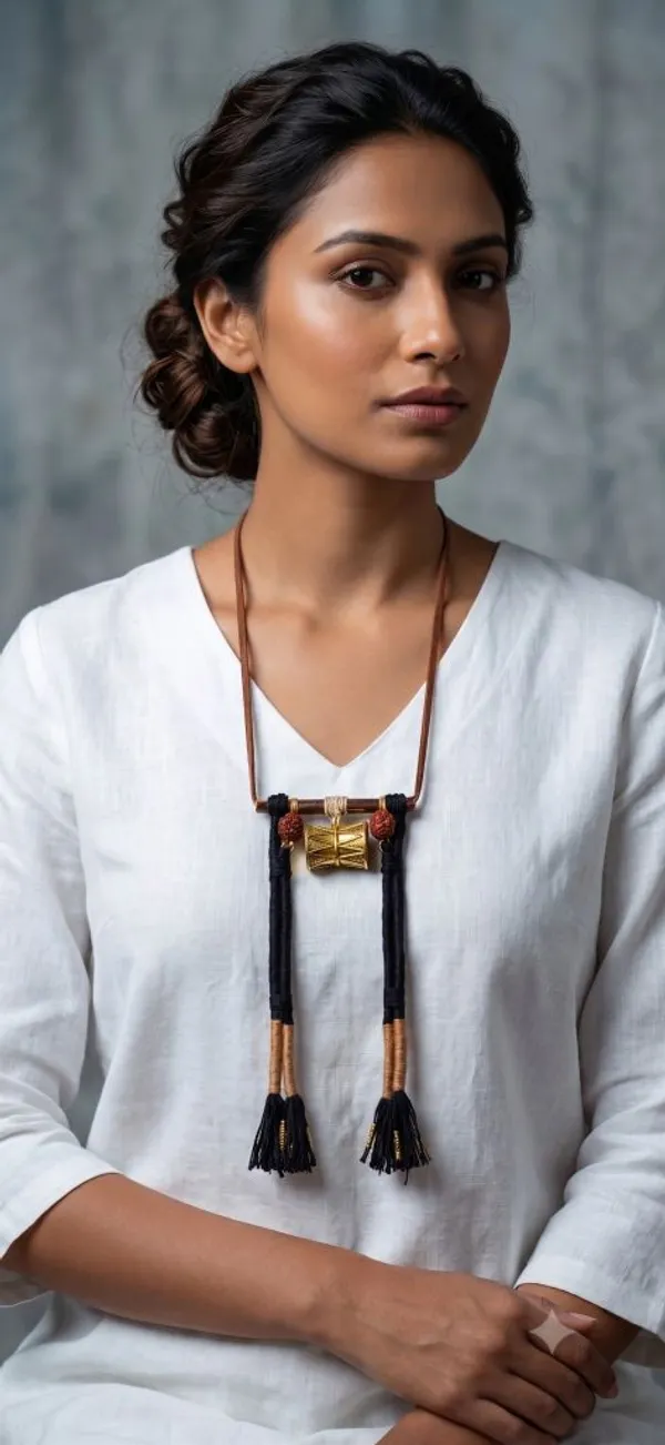 Black_&_Brown_Cords_Statement_Necklace_For_Women