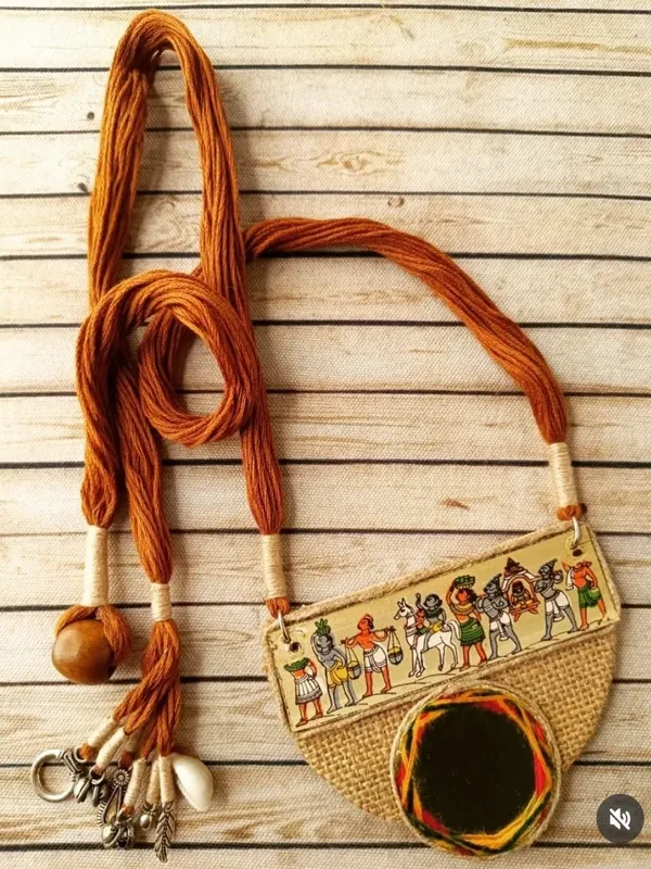 Jute_With_Pattachitra_Tribal_Statement_Necklace