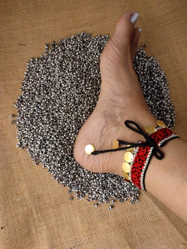Black_&_Red_Fabric_Bohemian_Anklet_For_Women