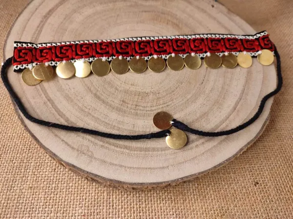 Black_&_Red_Fabric_Bohemian_Anklet_For_Women