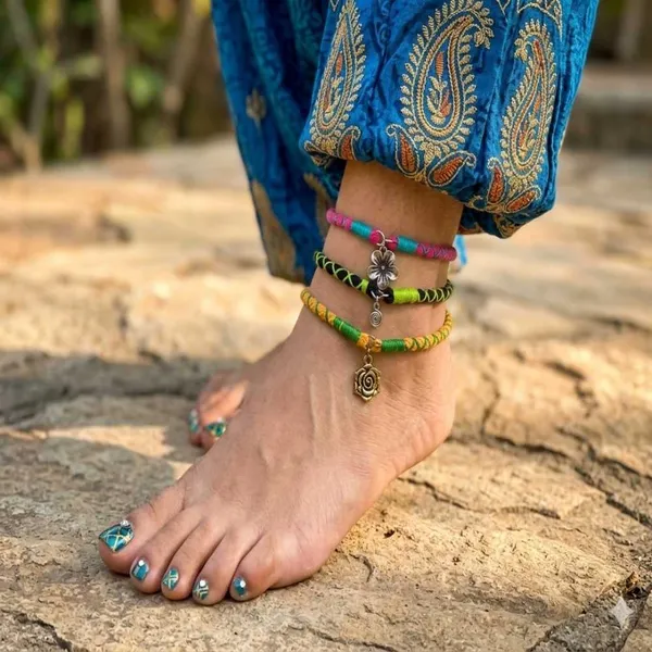 Multicolor_Beaded_Anklet_Set_For_Women_(Set_Of_3)