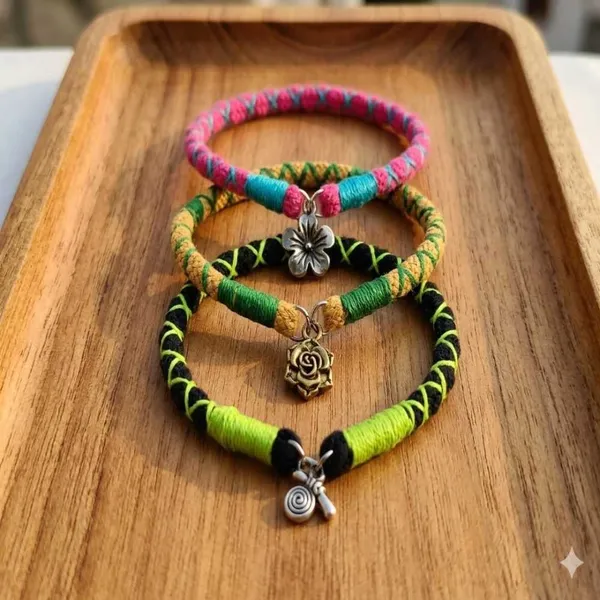 Multicolor_Beaded_Anklet_Set_For_Women_(Set_Of_3)