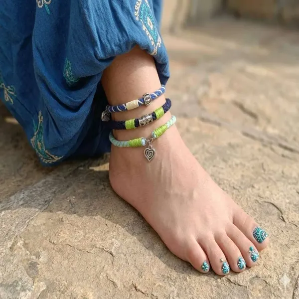 Multicolor_Beaded_Anklet_Set_For_Women_(Set_Of_3)