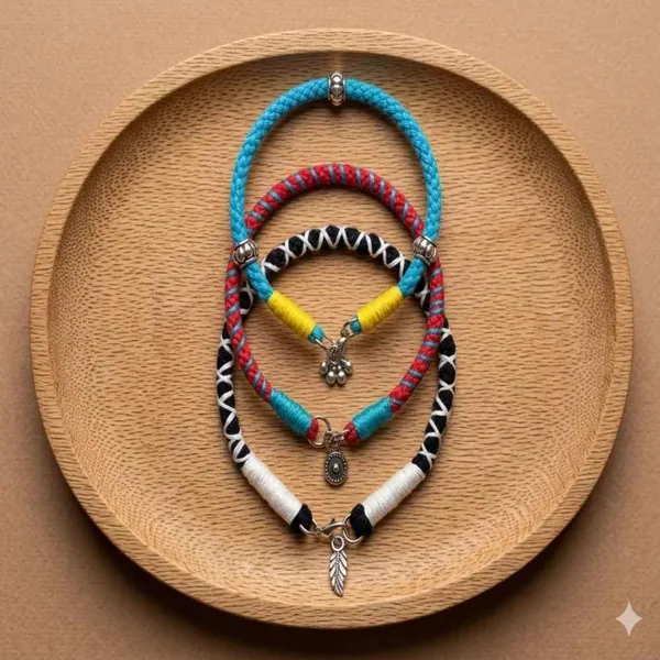 Multicolor_Beaded_Anklet_Set_For_Women_(Set_Of_3)