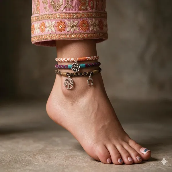 Multicolor_Beaded_Anklet_Set_For_Women_(Set_Of_3)