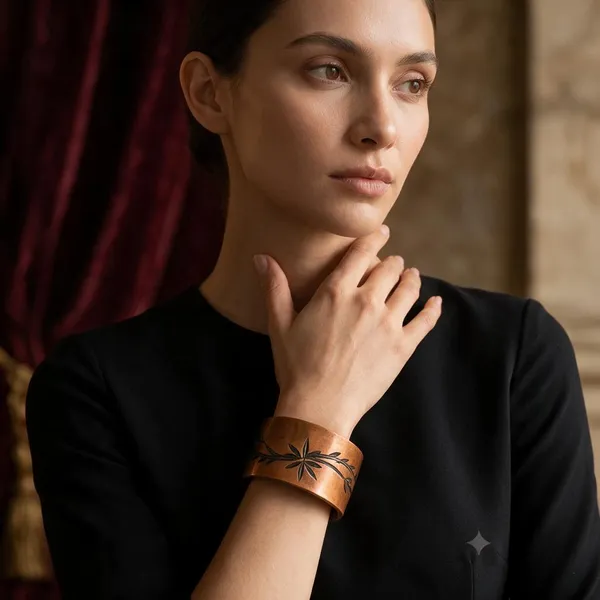 Brown_&_Orange_Half_Wooden_Kada_For_Women