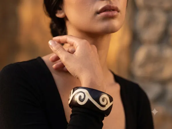 Black_&_White_Resin_Kada_For_Women
