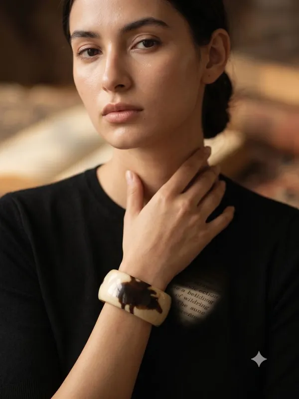 Black_&_White_Resin_Kada_For_Women