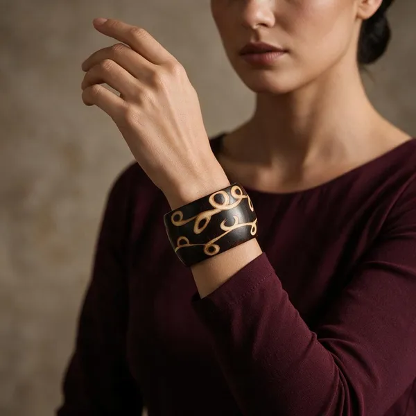 Black_&_White_Resin_Kada_For_Women