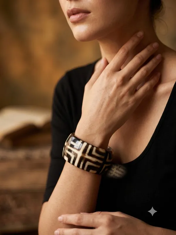 Black_&_White_Resin_Kada_For_Women