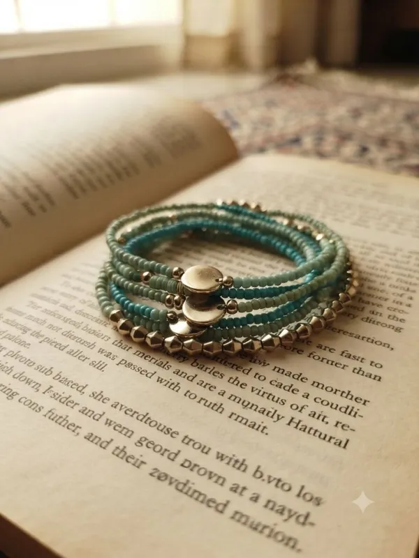 Green_Multi_Layered_Small_Beads_Bracelet_For_Women