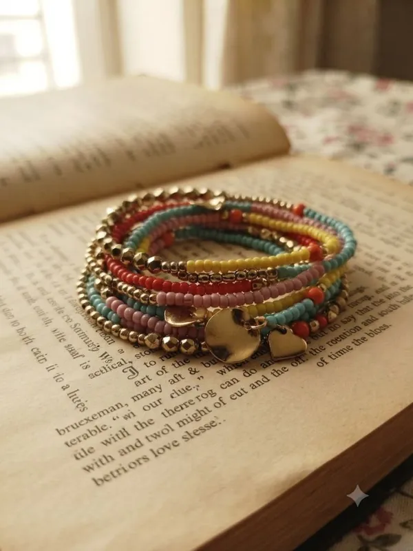 Multi_Color_Layered_Small_Beads_Bracelet_For_Women