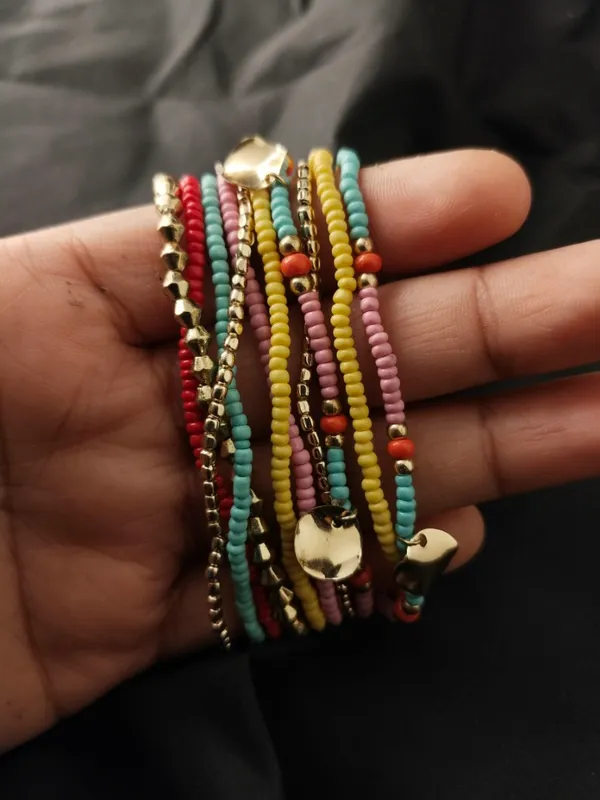 Multi_Color_Layered_Small_Beads_Bracelet_For_Women