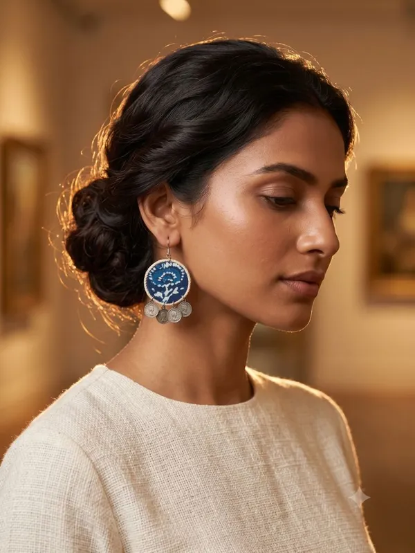 Block_Print_Fabric_Round_Earrings