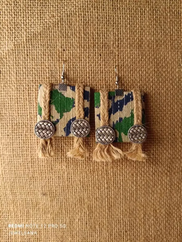 Green_Fabric_Earrings