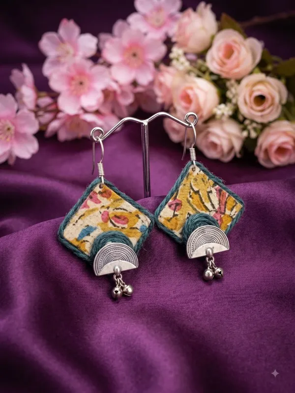 Kalamkari_Fabric_Earrings