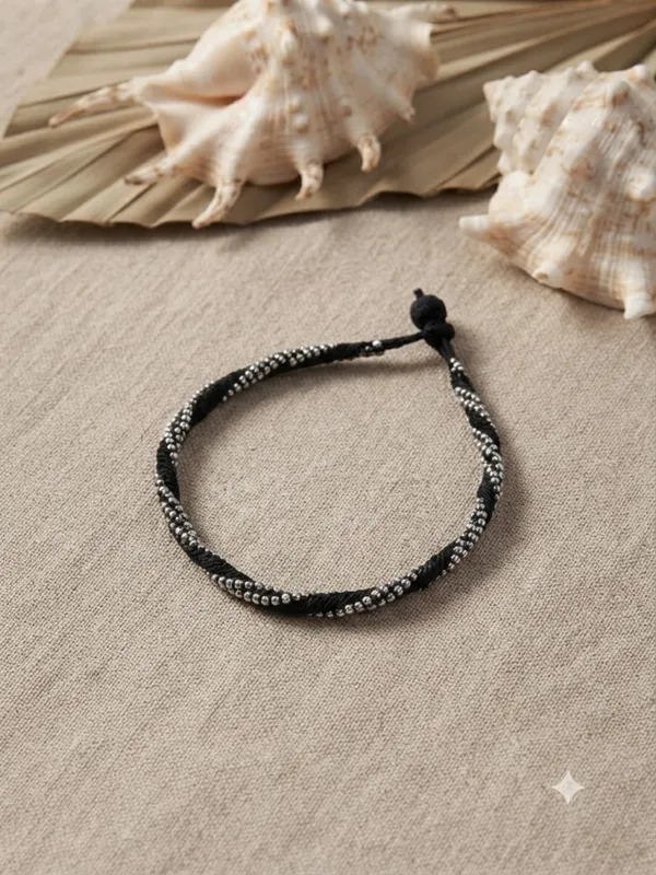 Black_Thread_Anklet_with_Silver_Beads
