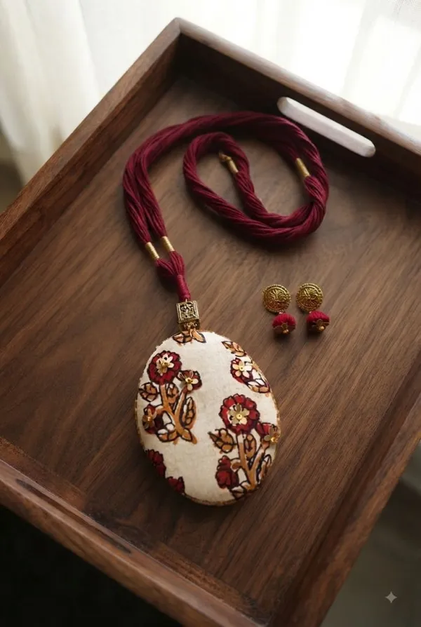 Block_Print_Oval_Fabric_Necklace_For_Women