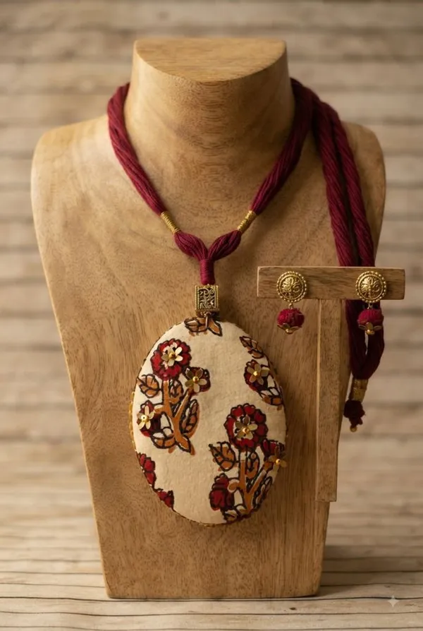 Block_Print_Oval_Fabric_Necklace_For_Women