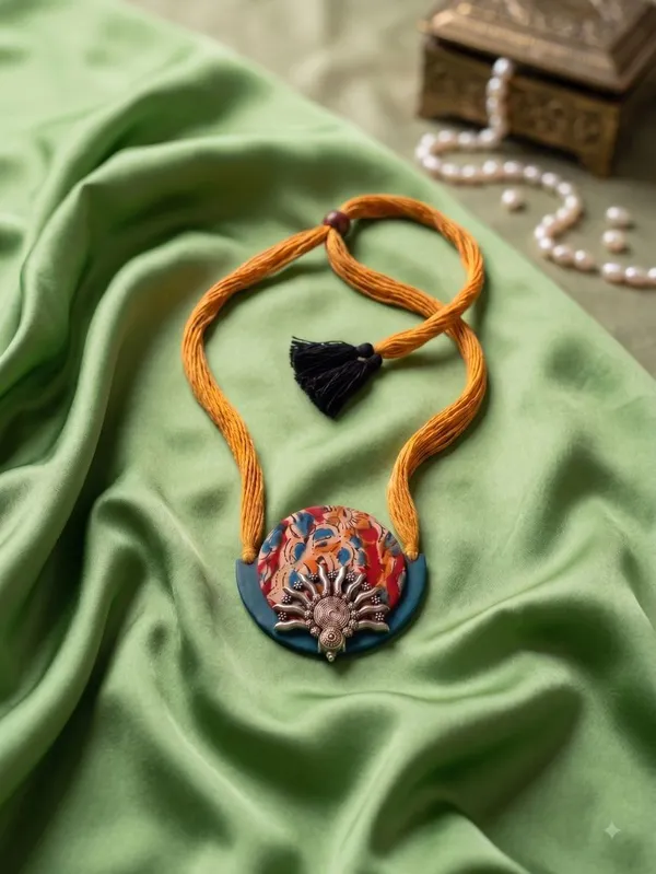 Kalamkari_Fabric_Necklace_For_Women