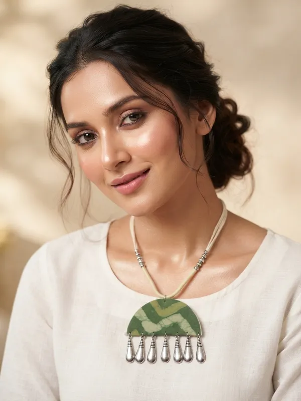 Green_Block_Print_Fabric_Necklace