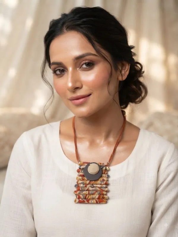 Kalamkari_Fabric_Pipe_Necklace_For_Women