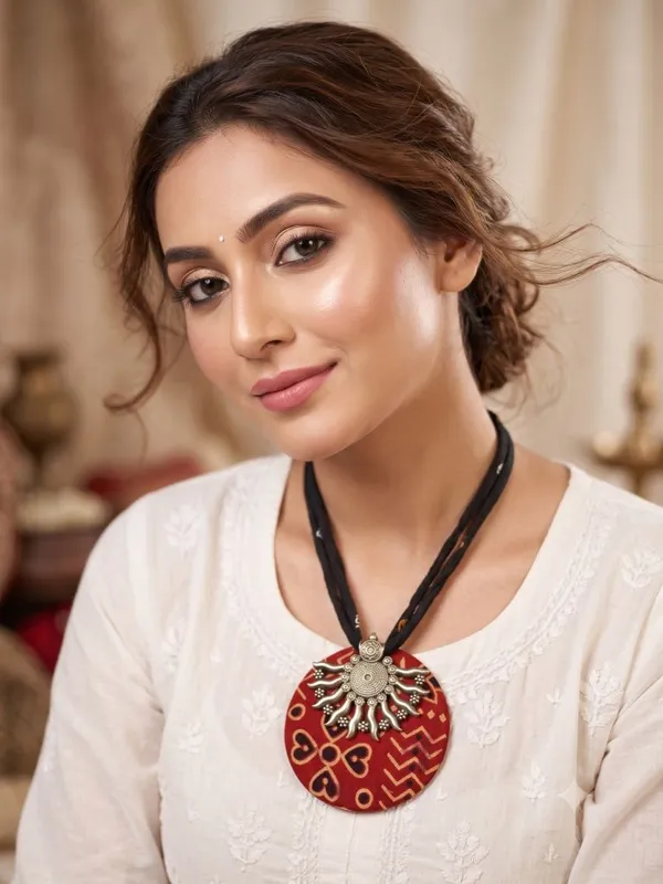 Red_Fabric_Necklace_For_Women