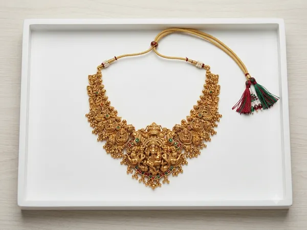 Gold-Plated_Temple_Goddess_Motif_Choker_Necklace_Set