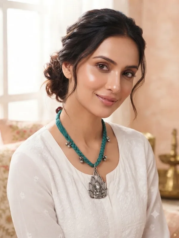 Ganesha_Pendant_Thread_Necklace_Set