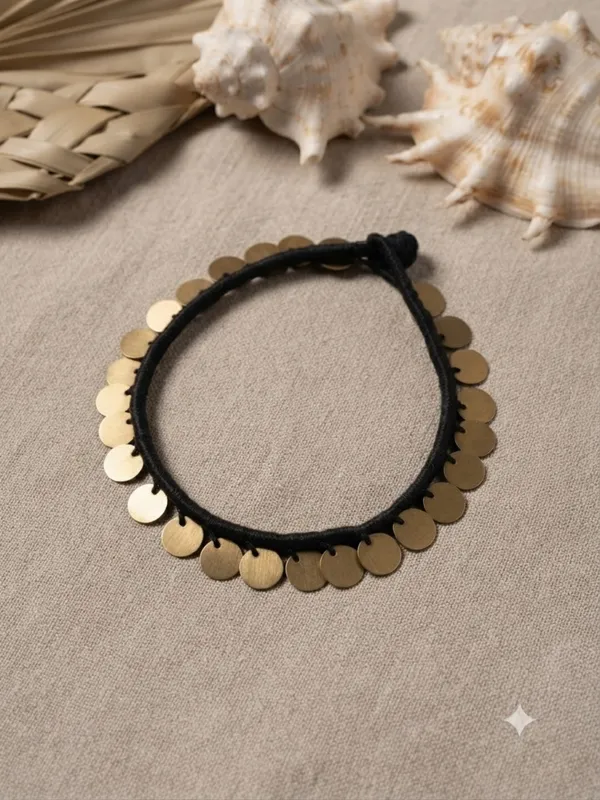 Black_&_Golden_Brass_Anklet_for_Women