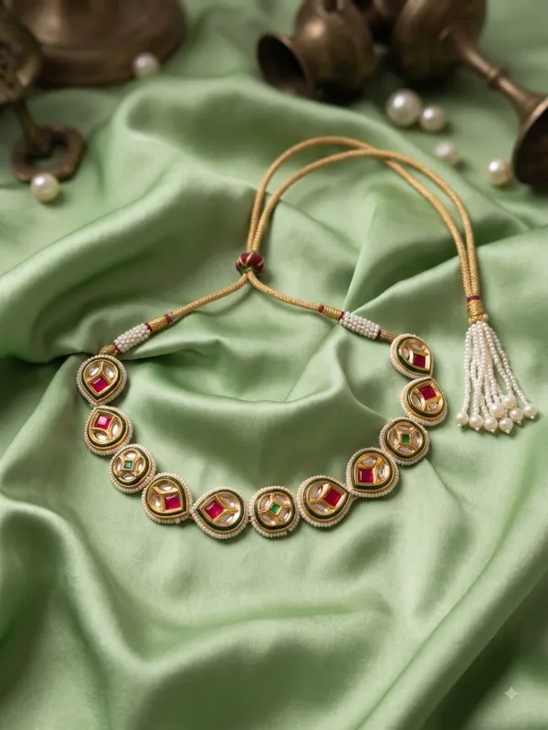 Gold_Kundan_Stones_Choker_Necklace_For_Women