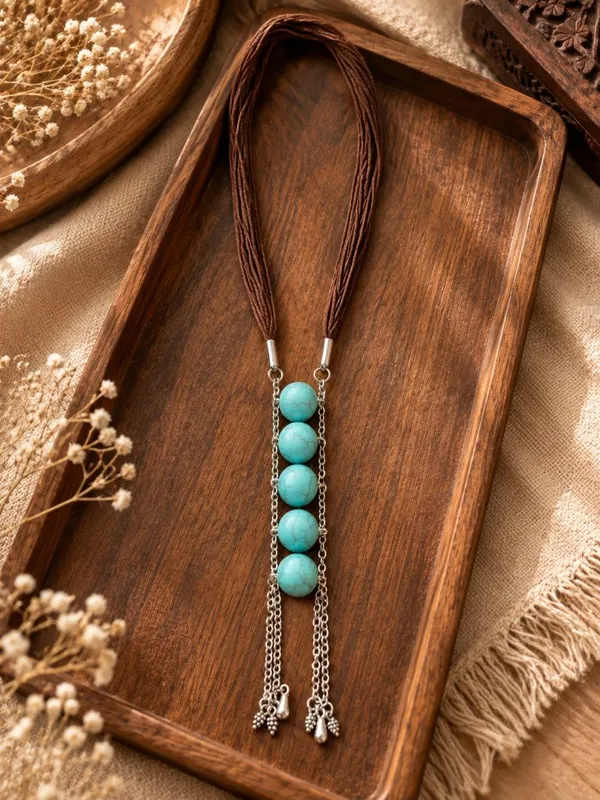 Turquoise_Beaded_Long_Necklace_For_Women