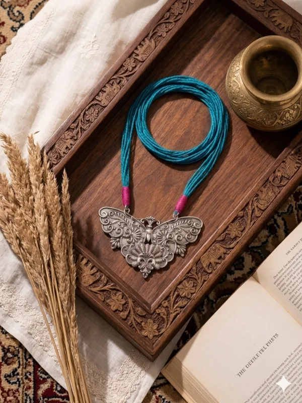 Butterfly_Oxidized_Statement_Necklace_For_Women